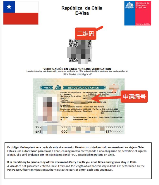 智利电子签证 智利电子签证